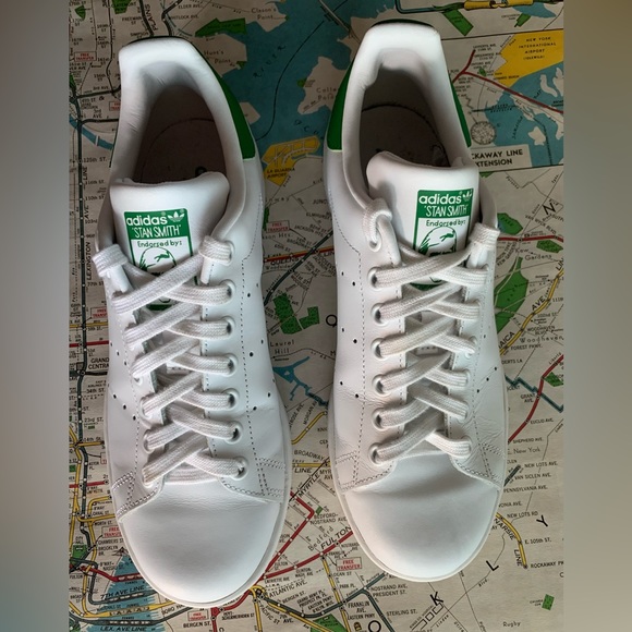 ADIDAS | Womens Adidas Stan Smith Athletic Shoe | White/Fairway Green | Sz 7 - Picture 3 of 11